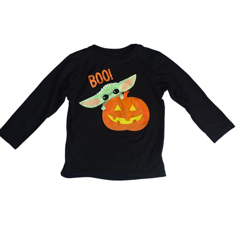 Star Wars Halloween Baby Yoda Boo! Jack-o’-lantern Tee Shirt - Size: 4T